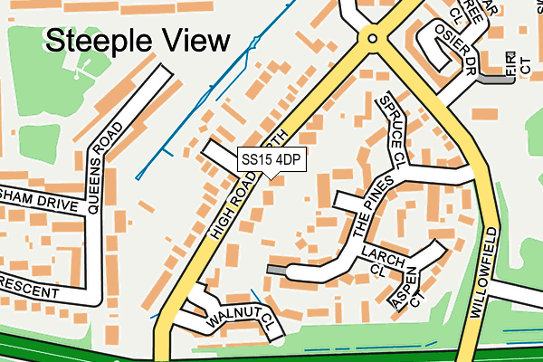 SS15 4DP map - OS OpenMap – Local (Ordnance Survey)