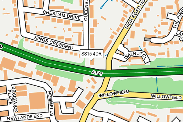 SS15 4DR map - OS OpenMap – Local (Ordnance Survey)