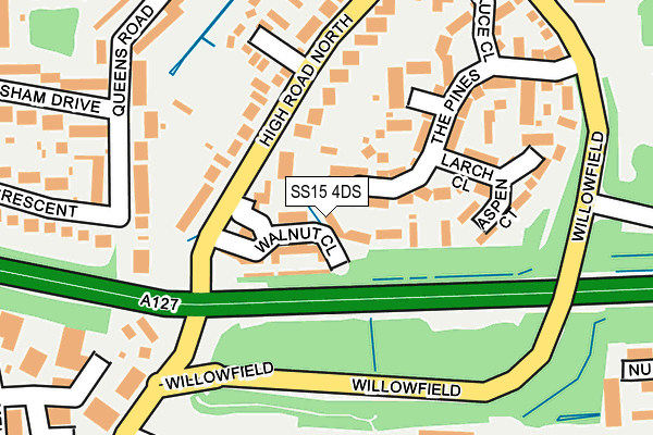 SS15 4DS map - OS OpenMap – Local (Ordnance Survey)