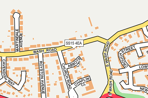 SS15 4EA map - OS OpenMap – Local (Ordnance Survey)