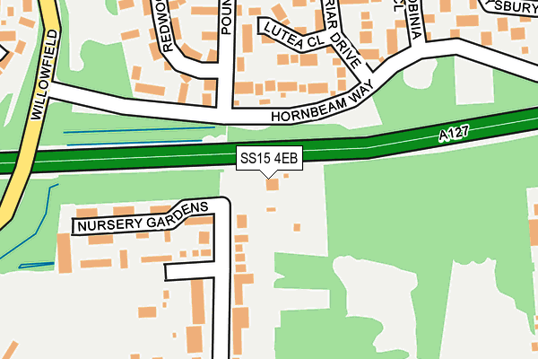 SS15 4EB map - OS OpenMap – Local (Ordnance Survey)