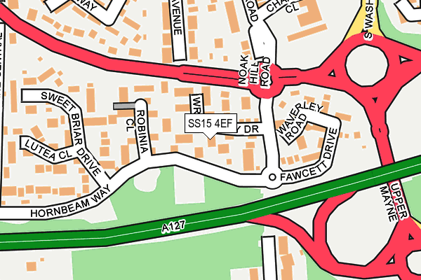 SS15 4EF map - OS OpenMap – Local (Ordnance Survey)