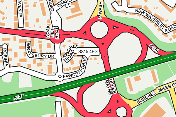 SS15 4EG map - OS OpenMap – Local (Ordnance Survey)