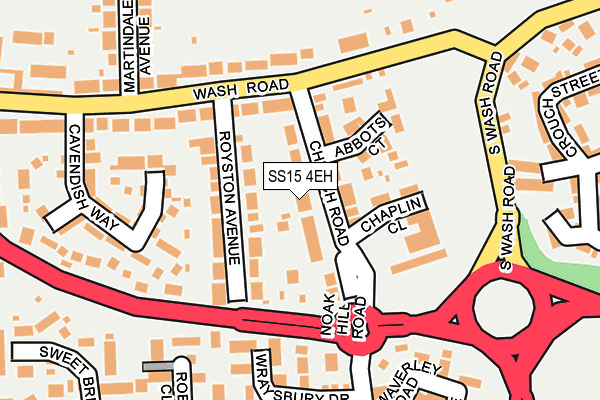SS15 4EH map - OS OpenMap – Local (Ordnance Survey)