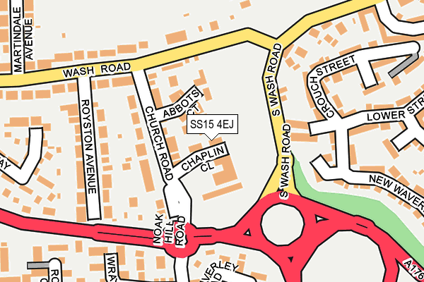 SS15 4EJ map - OS OpenMap – Local (Ordnance Survey)