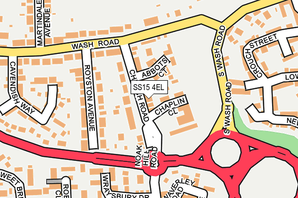 SS15 4EL map - OS OpenMap – Local (Ordnance Survey)