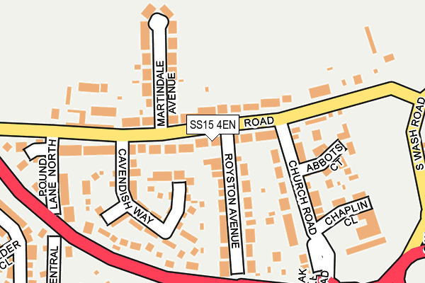 SS15 4EN map - OS OpenMap – Local (Ordnance Survey)