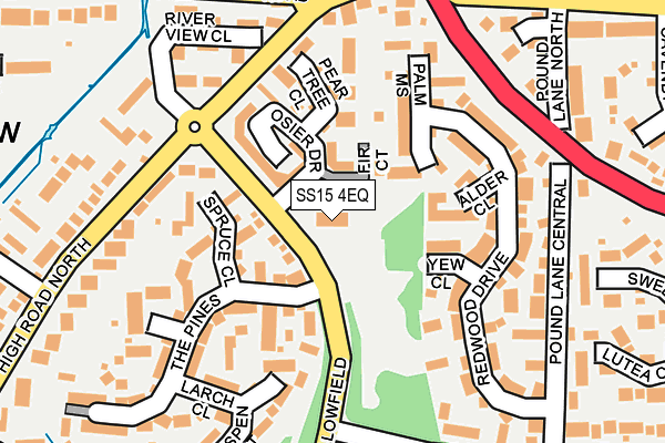 SS15 4EQ map - OS OpenMap – Local (Ordnance Survey)