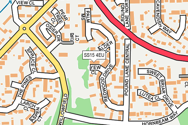SS15 4EU map - OS OpenMap – Local (Ordnance Survey)