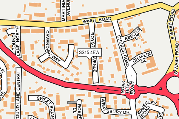 SS15 4EW map - OS OpenMap – Local (Ordnance Survey)