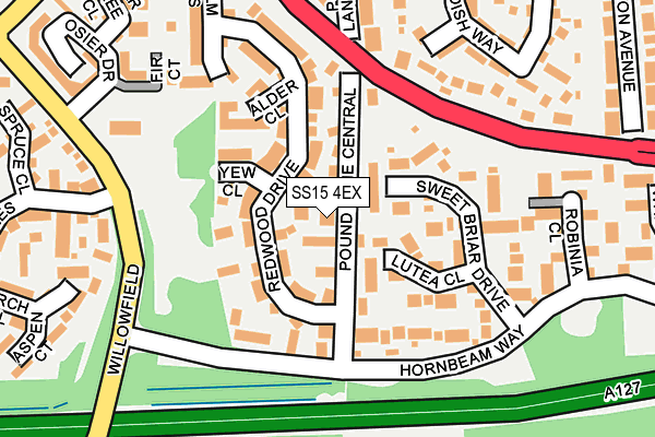 SS15 4EX map - OS OpenMap – Local (Ordnance Survey)