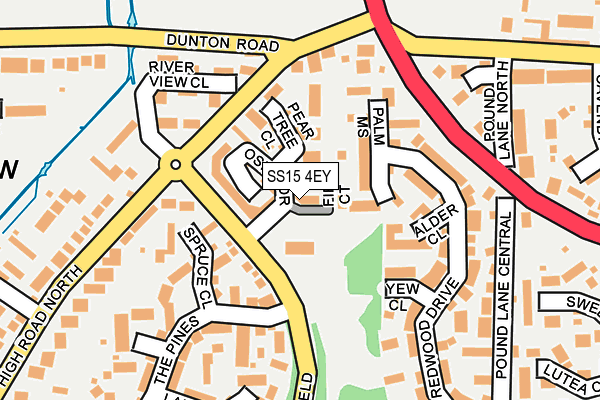 SS15 4EY map - OS OpenMap – Local (Ordnance Survey)