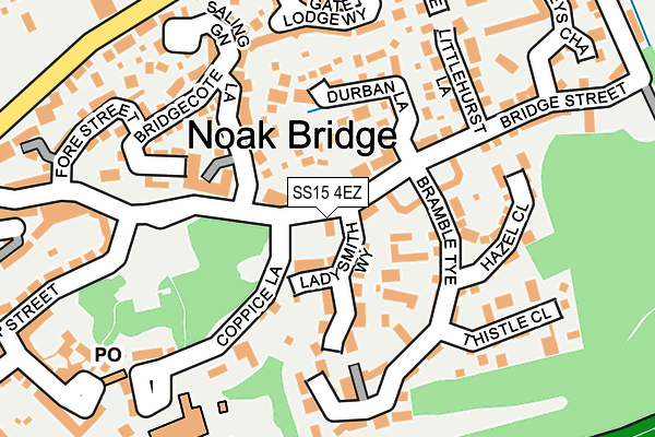 SS15 4EZ map - OS OpenMap – Local (Ordnance Survey)