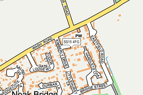 SS15 4FG map - OS OpenMap – Local (Ordnance Survey)