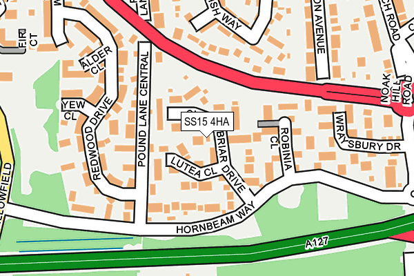 SS15 4HA map - OS OpenMap – Local (Ordnance Survey)