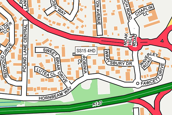 SS15 4HD map - OS OpenMap – Local (Ordnance Survey)
