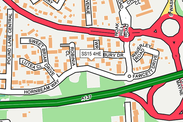 SS15 4HE map - OS OpenMap – Local (Ordnance Survey)