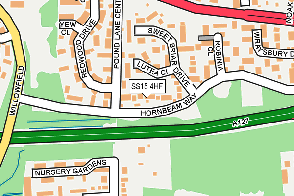SS15 4HF map - OS OpenMap – Local (Ordnance Survey)