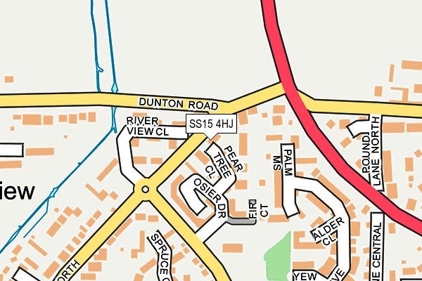 SS15 4HJ map - OS OpenMap – Local (Ordnance Survey)