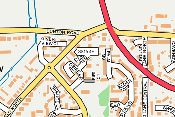 SS15 4HL map - OS OpenMap – Local (Ordnance Survey)