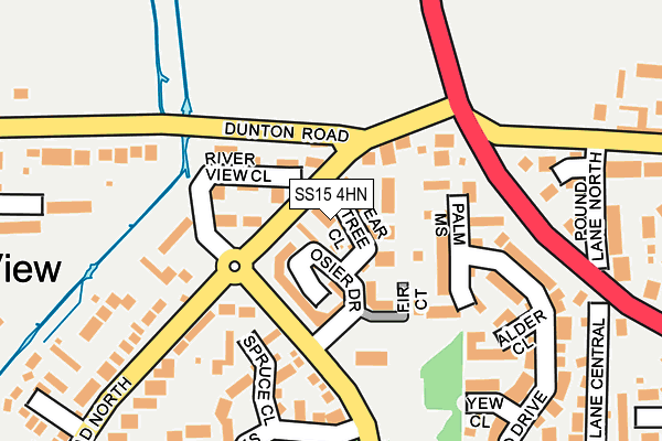 SS15 4HN map - OS OpenMap – Local (Ordnance Survey)