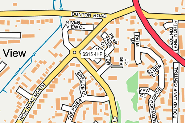 SS15 4HP map - OS OpenMap – Local (Ordnance Survey)