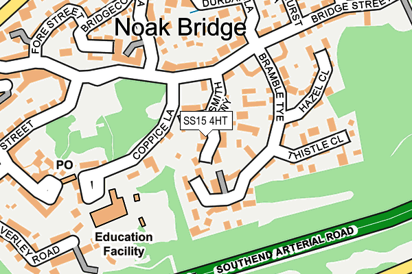 SS15 4HT map - OS OpenMap – Local (Ordnance Survey)