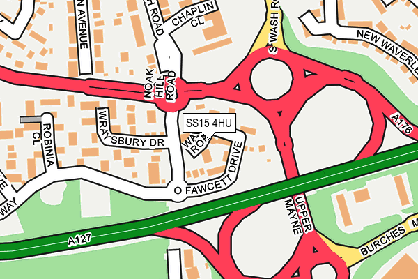 SS15 4HU map - OS OpenMap – Local (Ordnance Survey)