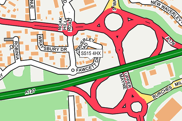 SS15 4HX map - OS OpenMap – Local (Ordnance Survey)