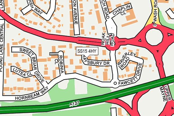 SS15 4HY map - OS OpenMap – Local (Ordnance Survey)