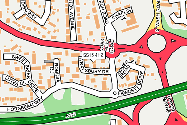 SS15 4HZ map - OS OpenMap – Local (Ordnance Survey)