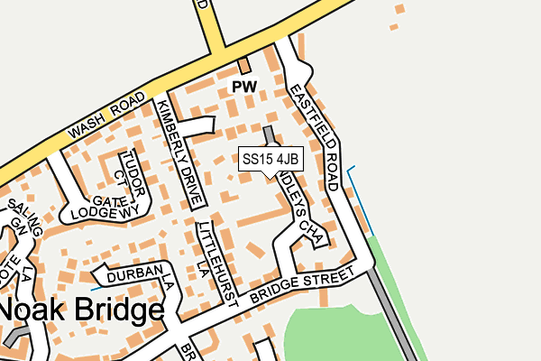 SS15 4JB map - OS OpenMap – Local (Ordnance Survey)