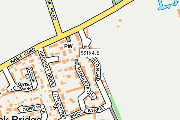SS15 4JE map - OS OpenMap – Local (Ordnance Survey)