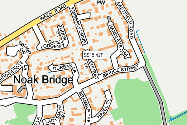 SS15 4JT map - OS OpenMap – Local (Ordnance Survey)