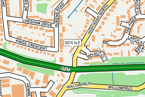 SS15 4LE map - OS OpenMap – Local (Ordnance Survey)
