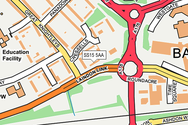 SS15 5AA map - OS OpenMap – Local (Ordnance Survey)
