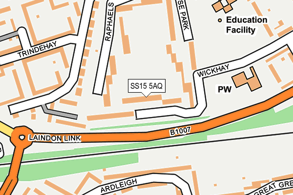 SS15 5AQ map - OS OpenMap – Local (Ordnance Survey)