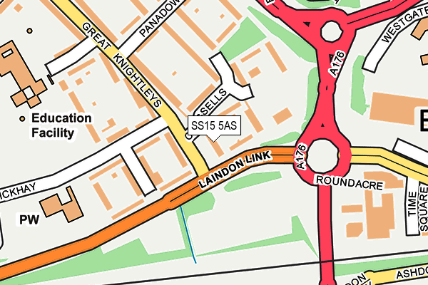SS15 5AS map - OS OpenMap – Local (Ordnance Survey)