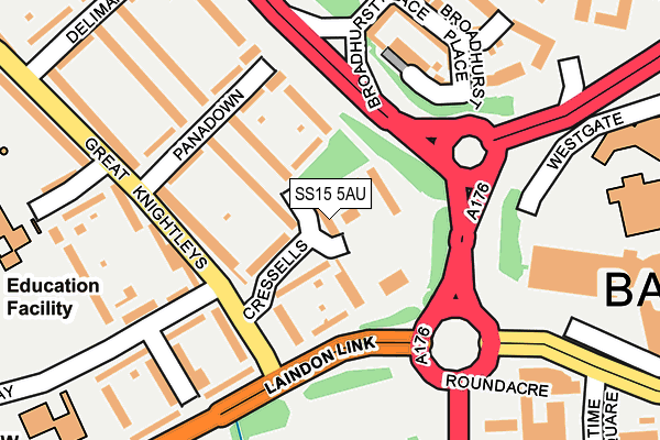 SS15 5AU map - OS OpenMap – Local (Ordnance Survey)