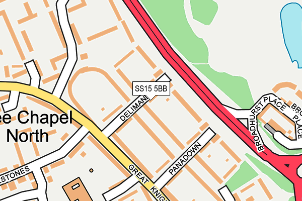 SS15 5BB map - OS OpenMap – Local (Ordnance Survey)