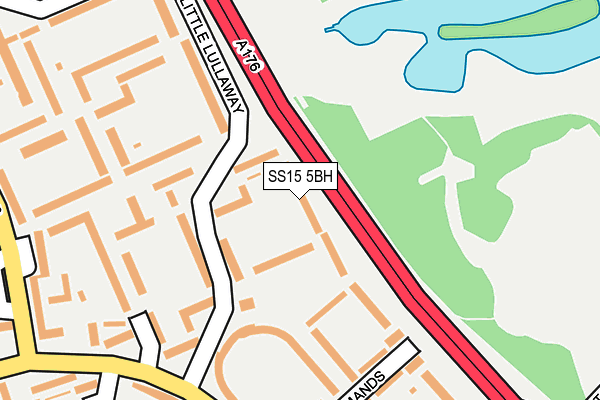 SS15 5BH map - OS OpenMap – Local (Ordnance Survey)