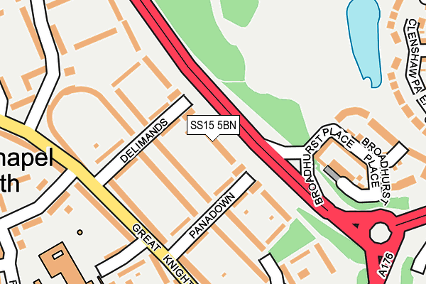 SS15 5BN map - OS OpenMap – Local (Ordnance Survey)