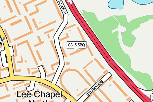 SS15 5BQ map - OS OpenMap – Local (Ordnance Survey)
