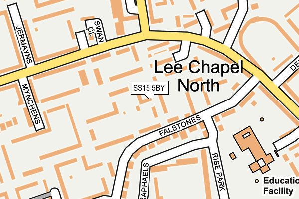 SS15 5BY map - OS OpenMap – Local (Ordnance Survey)