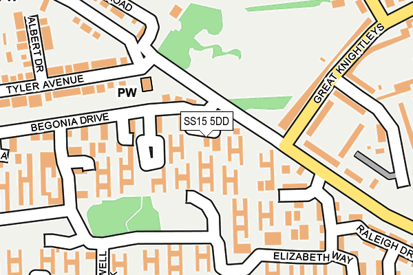 SS15 5DD map - OS OpenMap – Local (Ordnance Survey)