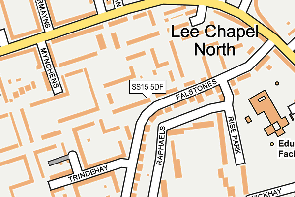 SS15 5DF map - OS OpenMap – Local (Ordnance Survey)