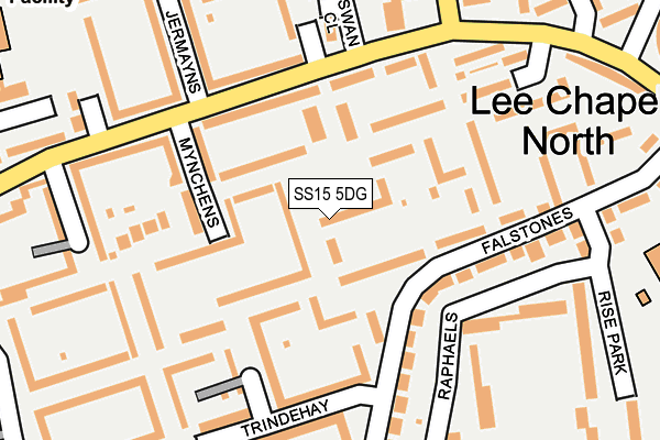 SS15 5DG map - OS OpenMap – Local (Ordnance Survey)