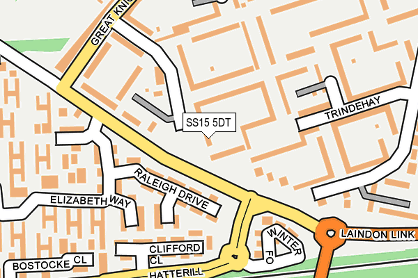SS15 5DT map - OS OpenMap – Local (Ordnance Survey)