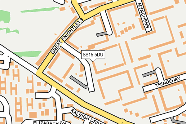 SS15 5DU map - OS OpenMap – Local (Ordnance Survey)