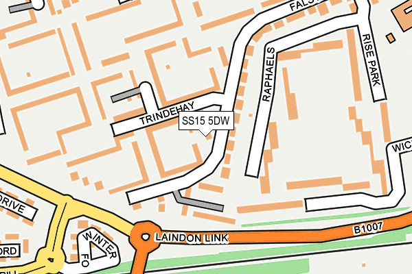 SS15 5DW map - OS OpenMap – Local (Ordnance Survey)